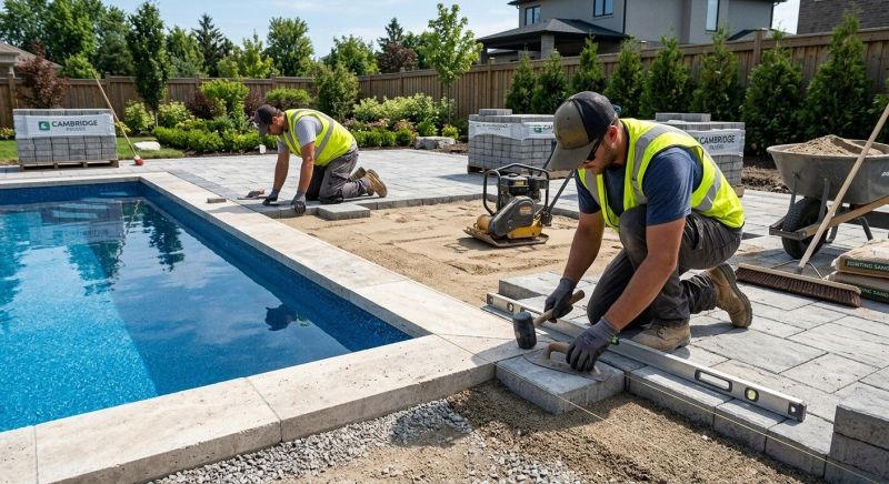 Poolside Hardscaping in Fairfield County, CT